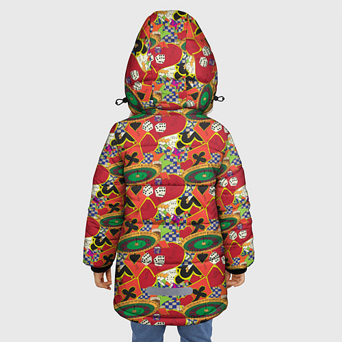 Зимняя куртка для девочки Казино / 3D-Черный – фото 4