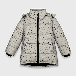 Куртка зимняя для девочки Звёздочки, цвет: 3D-черный