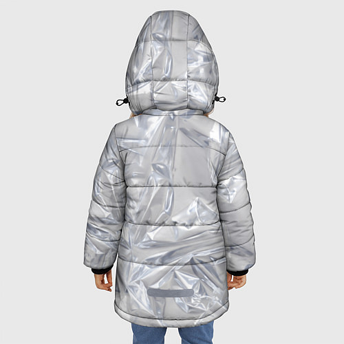 Зимняя куртка для девочки Голографичная фольга / 3D-Черный – фото 4