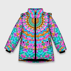 Зимняя куртка для девочки Разноцветный калейдоскоп