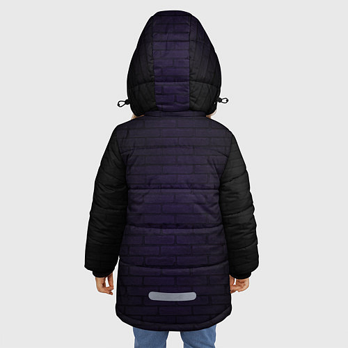 Зимняя куртка для девочки UNDERTALE PURPLE HEART / 3D-Черный – фото 4