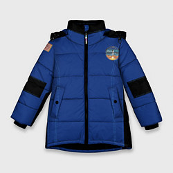 Куртка зимняя для девочки Blue origin Костюм астронавта, цвет: 3D-черный