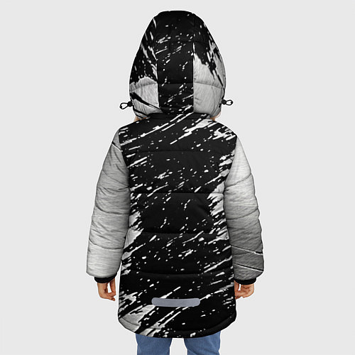 Зимняя куртка для девочки THE WITCHER LOGO STEEL / 3D-Светло-серый – фото 4
