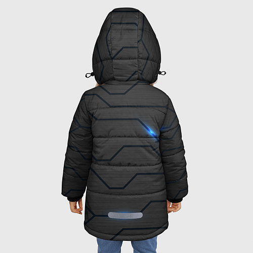 Зимняя куртка для девочки СОВРЕМЕННАЯ ТЕХНОЛОГИЯ СТАЛЬ / 3D-Черный – фото 4
