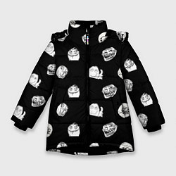 Куртка зимняя для девочки Trollolo, цвет: 3D-черный