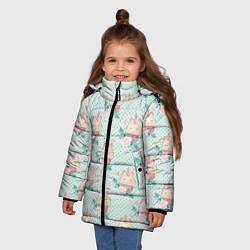Куртка зимняя для девочки Милые Единороги - девочки, цвет: 3D-черный — фото 2