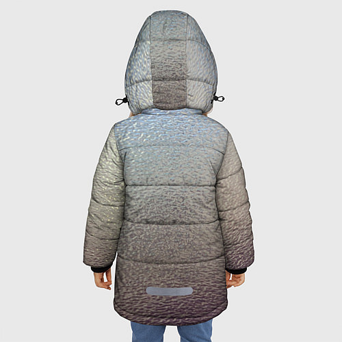 Зимняя куртка для девочки Металликскин / 3D-Черный – фото 4