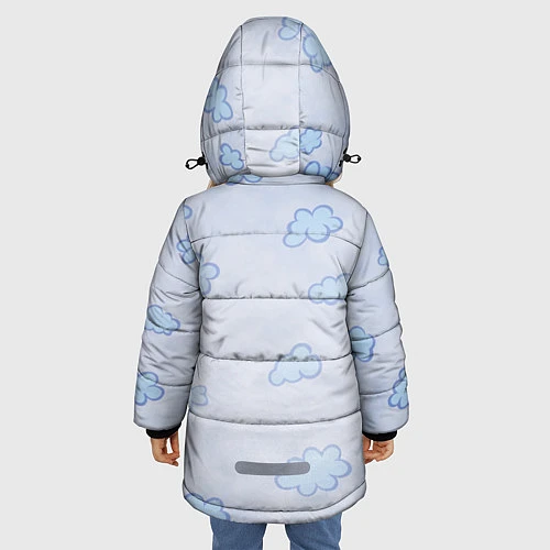 Зимняя куртка для девочки Ojingeo geim - Облака / 3D-Светло-серый – фото 4