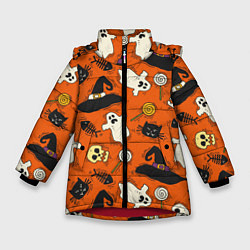 Зимняя куртка для девочки Хэллоуинские шалости