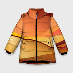 Куртка зимняя для девочки Пустыня Арракис Дюна, цвет: 3D-черный