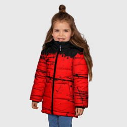 Куртка зимняя для девочки КРАСНЫЙ ГРАНЖ RED GRUNGE, цвет: 3D-черный — фото 2
