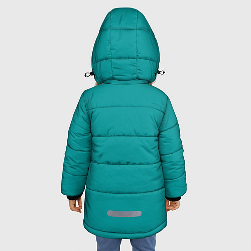 Зимняя куртка для девочки Игра в кальмара: 067 / 3D-Светло-серый – фото 4