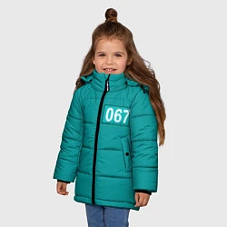 Куртка зимняя для девочки Игра в кальмара: 067, цвет: 3D-светло-серый — фото 2