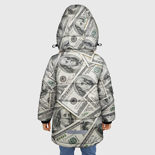 Зимняя куртка для девочки Dollars money / 3D-Черный – фото 4