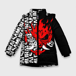 Куртка зимняя для девочки CYBERPUNK 2077: SAMURAI, цвет: 3D-черный