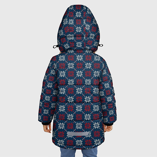 Зимняя куртка для девочки Свитер Алатырь / 3D-Черный – фото 4