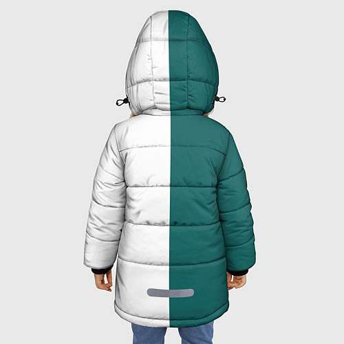 Зимняя куртка для девочки ИГРА В КАЛЬМАРА РУС ЛОГО / 3D-Черный – фото 4
