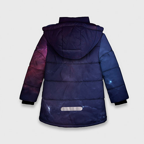 Зимняя куртка для девочки Инопланетянин Гангста / 3D-Светло-серый – фото 2