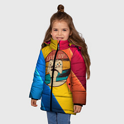 Куртка зимняя для девочки Джойстик Level Up, цвет: 3D-черный — фото 2