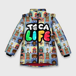 Куртка зимняя для девочки Toca Life, цвет: 3D-красный