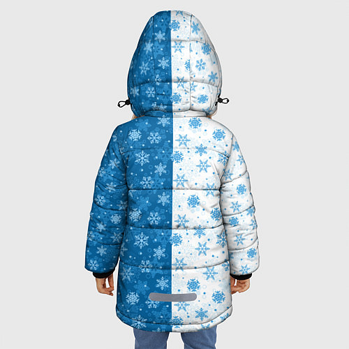 Зимняя куртка для девочки С Новым Годом дед мороз / 3D-Черный – фото 4