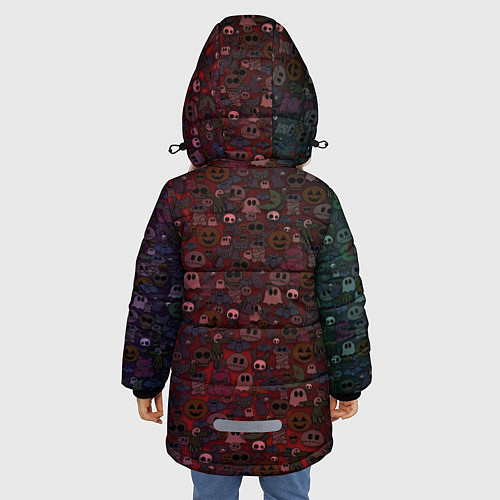 Зимняя куртка для девочки Большой хэллоуин / 3D-Черный – фото 4