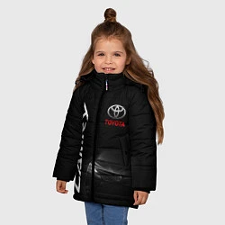 Куртка зимняя для девочки Черная Тойота Камри, цвет: 3D-черный — фото 2