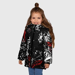 Куртка зимняя для девочки Берсерк Черная маска, цвет: 3D-черный — фото 2