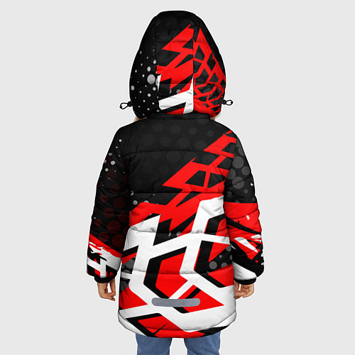 Зимняя куртка для девочки Honda Хонда / 3D-Черный – фото 4