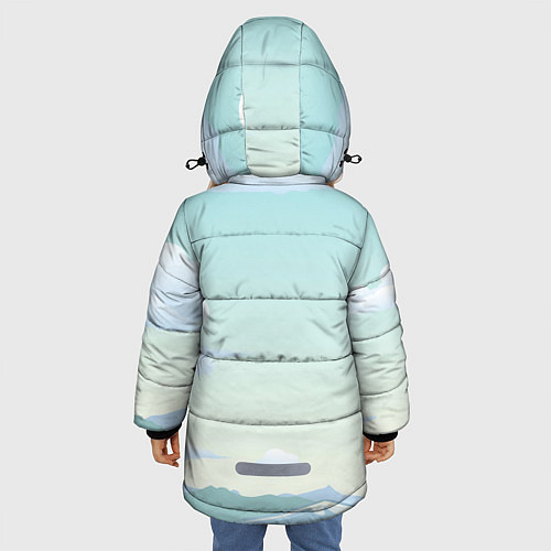 Зимняя куртка для девочки Чистая природа / 3D-Черный – фото 4