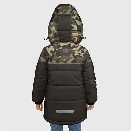 Зимняя куртка для девочки Камуфляж 3 0 / 3D-Черный – фото 4