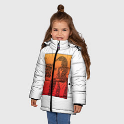 Куртка зимняя для девочки QR Маяковский, цвет: 3D-черный — фото 2