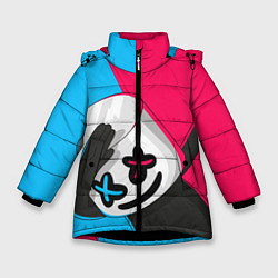 Куртка зимняя для девочки New Marshmello, цвет: 3D-черный