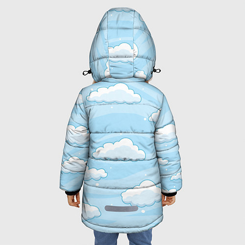 Зимняя куртка для девочки Зимние облака / 3D-Черный – фото 4