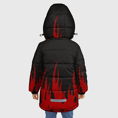 Зимняя куртка для девочки Pixel Fire / 3D-Черный – фото 4