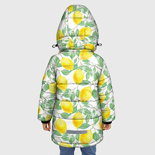 Зимняя куртка для девочки Лимоны 3d / 3D-Черный – фото 4