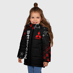 Куртка зимняя для девочки MITSUBISHI SAMURAI JAPAN STYLE ИЕРОГЛИФЫ, цвет: 3D-черный — фото 2