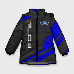 Куртка зимняя для девочки Ford Форд авто, цвет: 3D-светло-серый