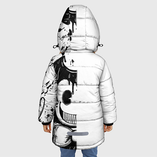 Зимняя куртка для девочки BENDY - БЕНДИ БРЫЗГИ КРАСКИ / 3D-Черный – фото 4