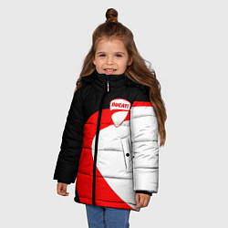 Куртка зимняя для девочки DUCATI LOGO STYLE DESIGN, цвет: 3D-черный — фото 2