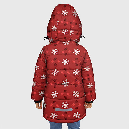 Зимняя куртка для девочки Snowflakes / 3D-Черный – фото 4