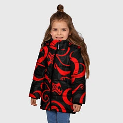 Куртка зимняя для девочки ДРАКОН ДРАКЕНА ТОКИЙСИКИЕ МСТИТЕЛИ, цвет: 3D-красный — фото 2