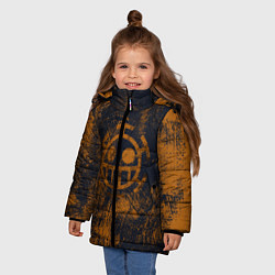 Куртка зимняя для девочки Пираты сердца из Ван Пис, цвет: 3D-черный — фото 2