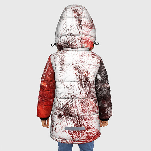 Зимняя куртка для девочки Трафальгар Ло Пираты сердца Весёлый Роджер / 3D-Черный – фото 4