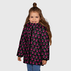 Куртка зимняя для девочки Игра в кальмара Among Us МЧ, цвет: 3D-светло-серый — фото 2