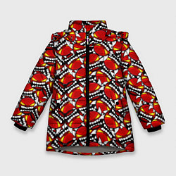 Куртка зимняя для девочки GEOMETRY DASH МНОГО ДЕМОНОВ, цвет: 3D-светло-серый