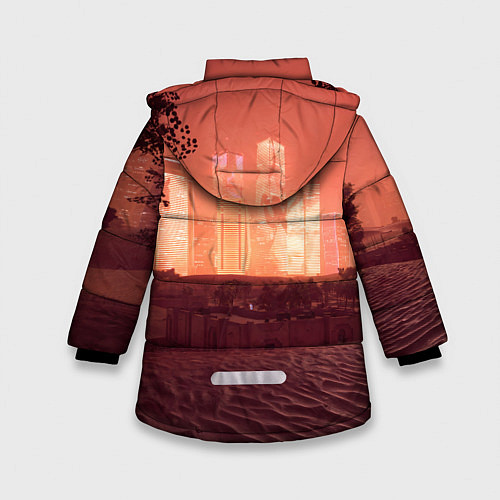 Зимняя куртка для девочки Battlefield 2042 - Песочные часы / 3D-Светло-серый – фото 2