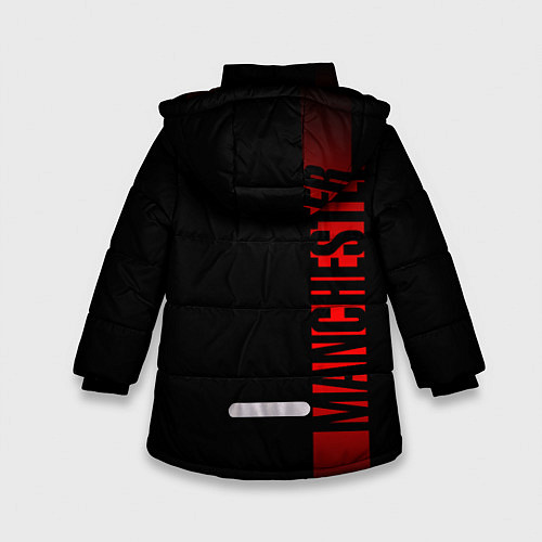 Зимняя куртка для девочки МАНЧЕСТЕР ЮНАЙТЕД RED LINE / 3D-Светло-серый – фото 2