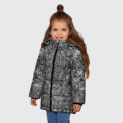 Куртка зимняя для девочки Germ of the world, цвет: 3D-светло-серый — фото 2