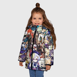 Куртка зимняя для девочки ПЕРСОНАЖИ GENSHIN IMPACT ЦВЕТНОЙ, цвет: 3D-черный — фото 2